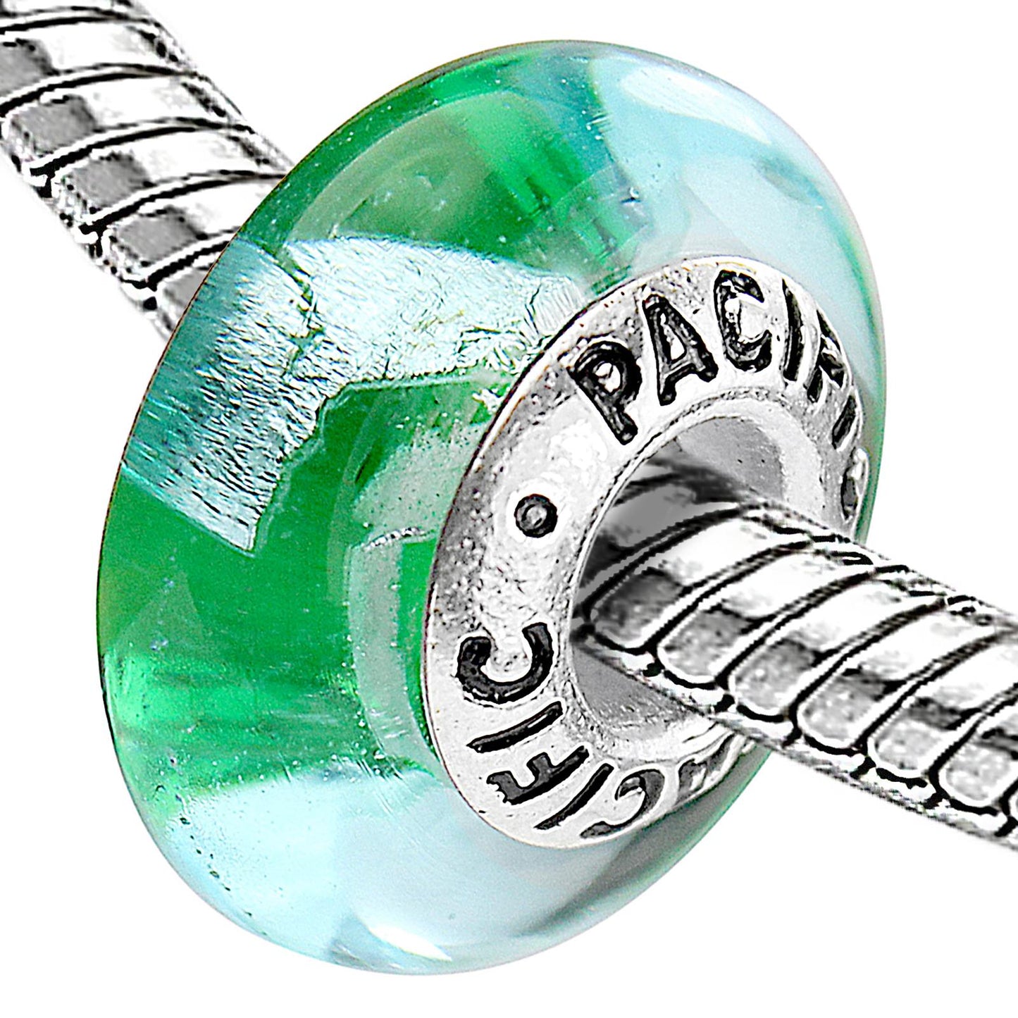 925 Sterling Silver Murano Glass Bead - Kermit the Frog