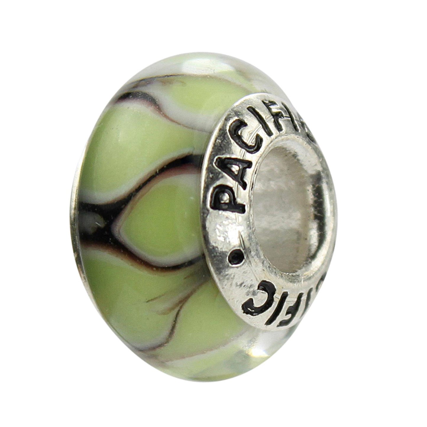 925 Sterling Silver Murano Glass Bead - Rain Forrest