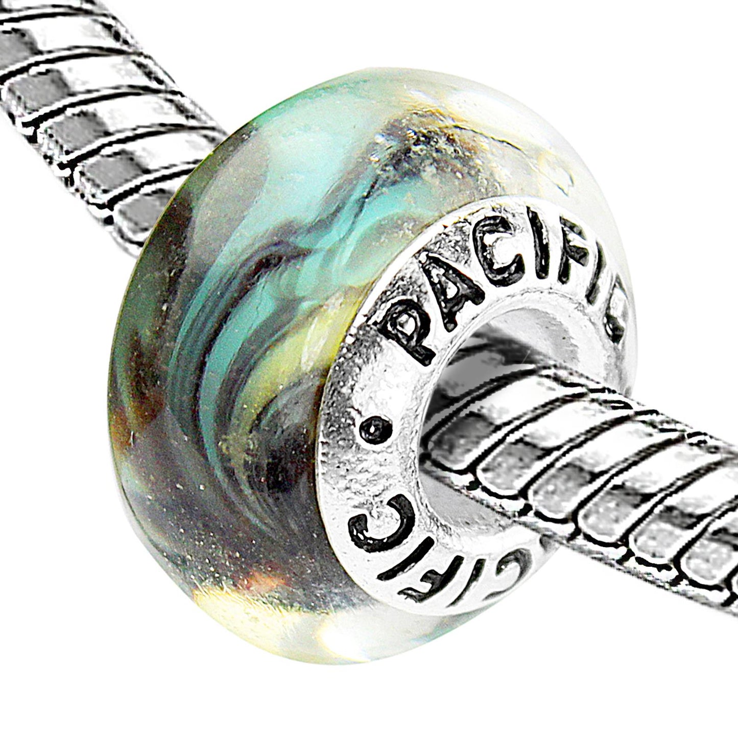 925 Sterling Silver Murano Glass Bead - Smokin' Hot