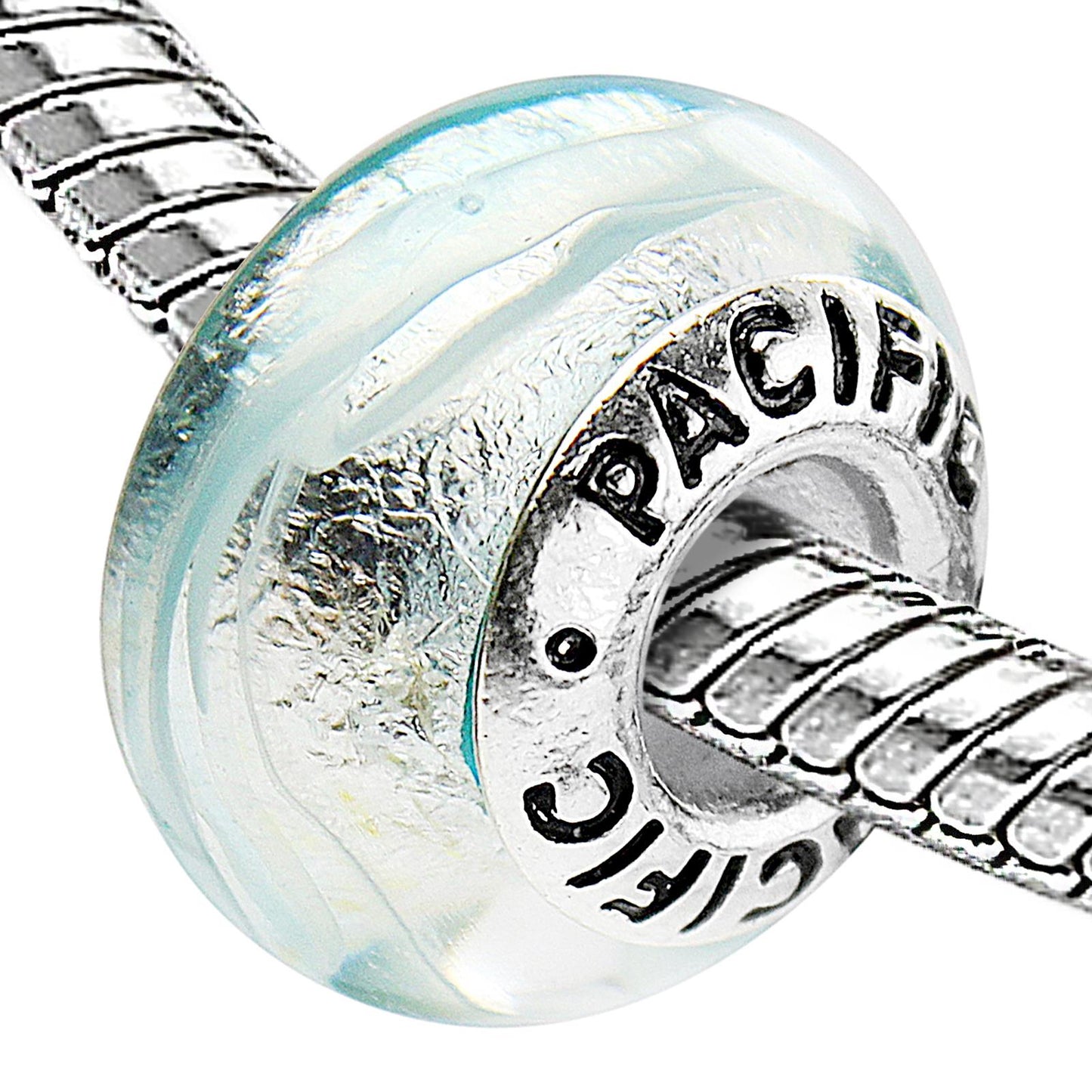 925 Sterling Silver Murano Glass Bead - Something Blue