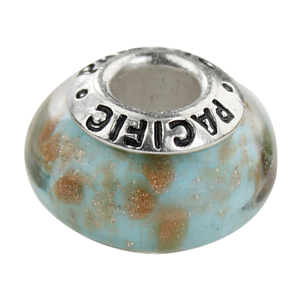 925 Sterling Silver Murano Glass Bead - Cottage in Maine