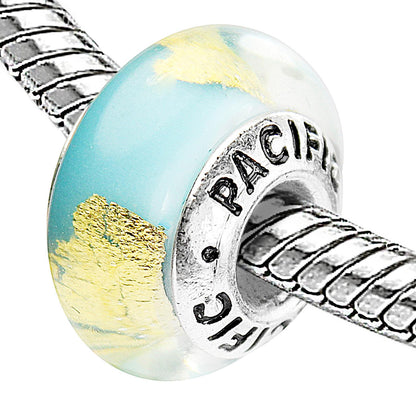 925 Sterling Silver Murano Glass Bead - Mermaid in the Water
