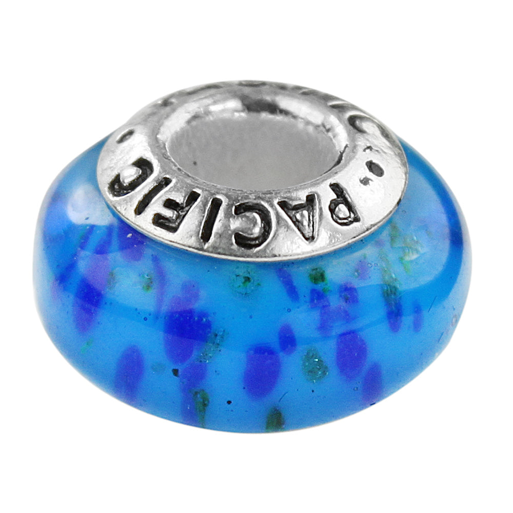 925 Sterling Silver Murano Glass Bead - Aquarium