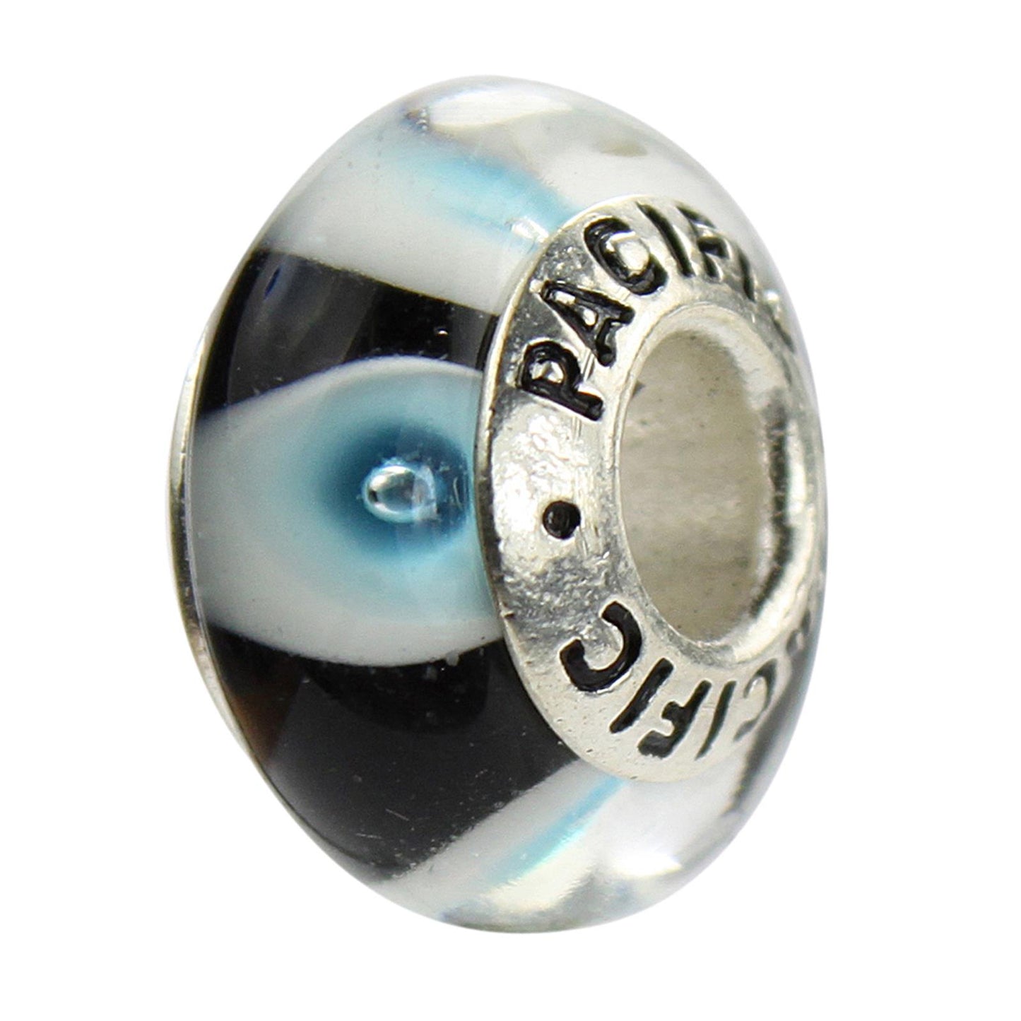 925 Sterling Silver Murano Glass Bead - I Like You Blue