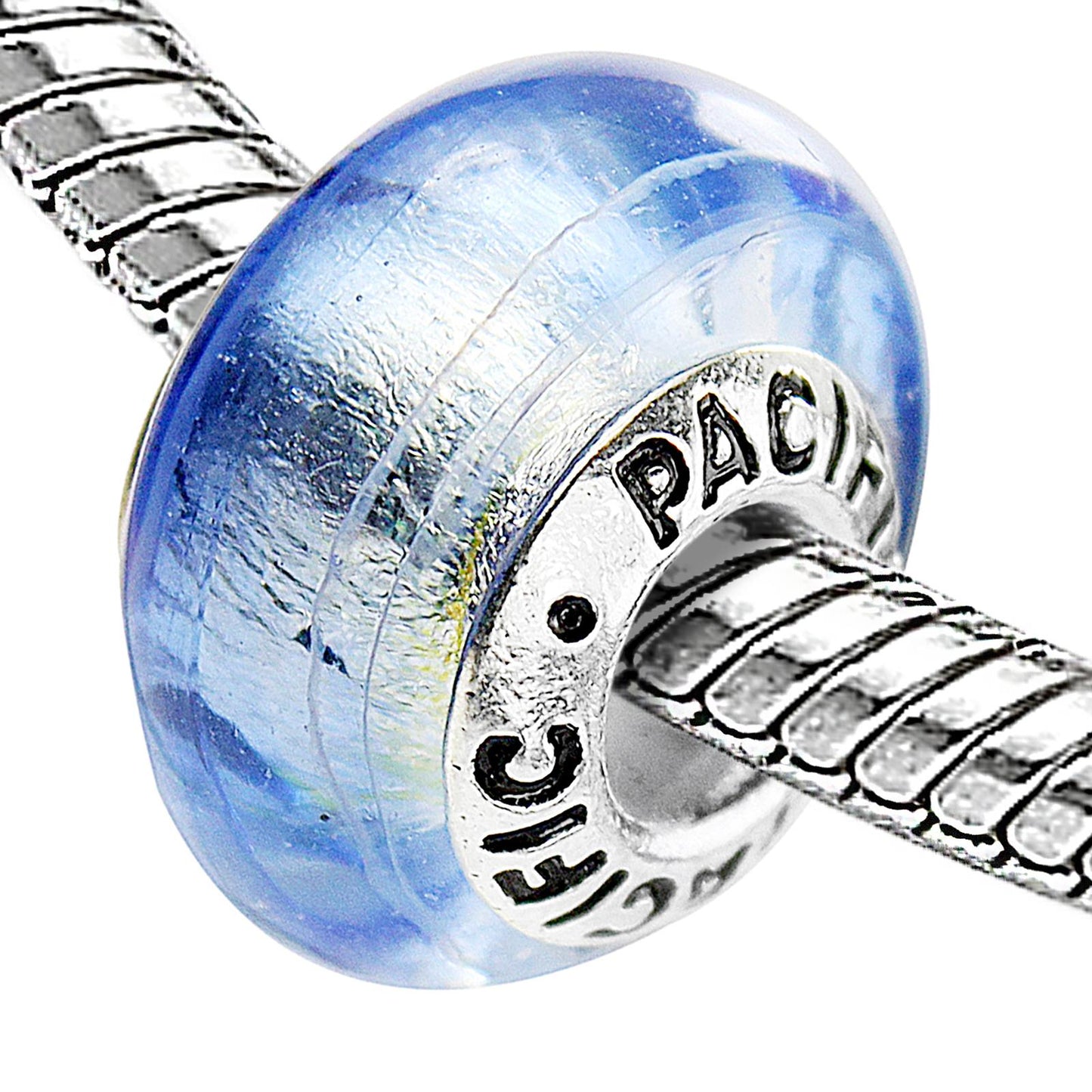 925 Sterling Silver Murano Glass Bead - Midnight Ramba