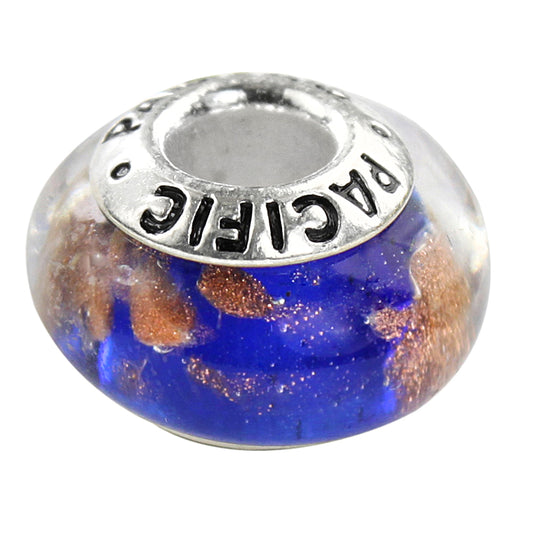 925 Sterling Silver Murano Glass Bead - Sandy Beach