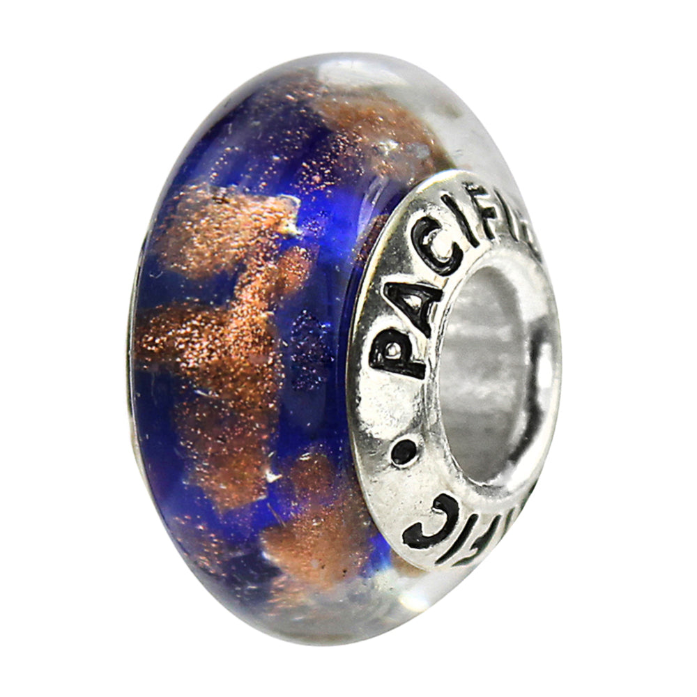 925 Sterling Silver Murano Glass Bead - Sandy Beach