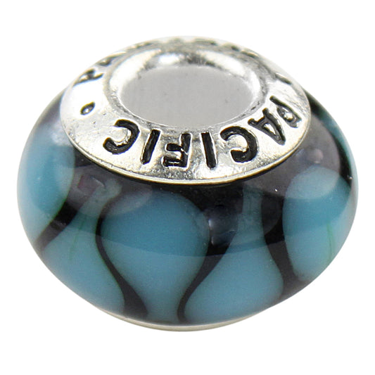 925 Sterling Silver Murano Glass Bead - Raindrops on Roses