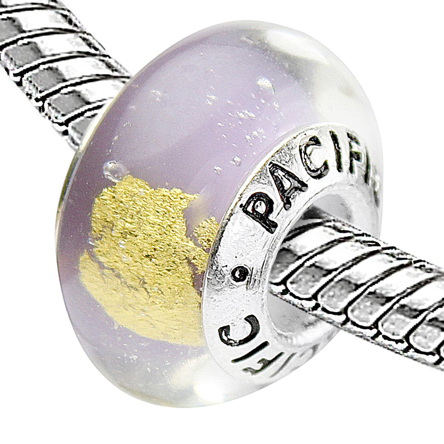 925 Sterling Silver Murano Glass Bead - I've Struck Gold