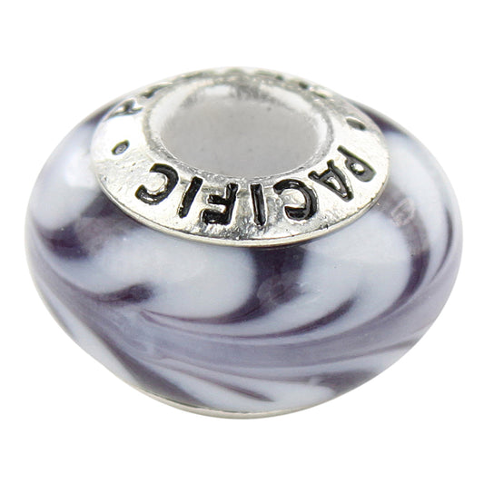 925 Sterling Silver Murano Glass Bead - Plum it Up