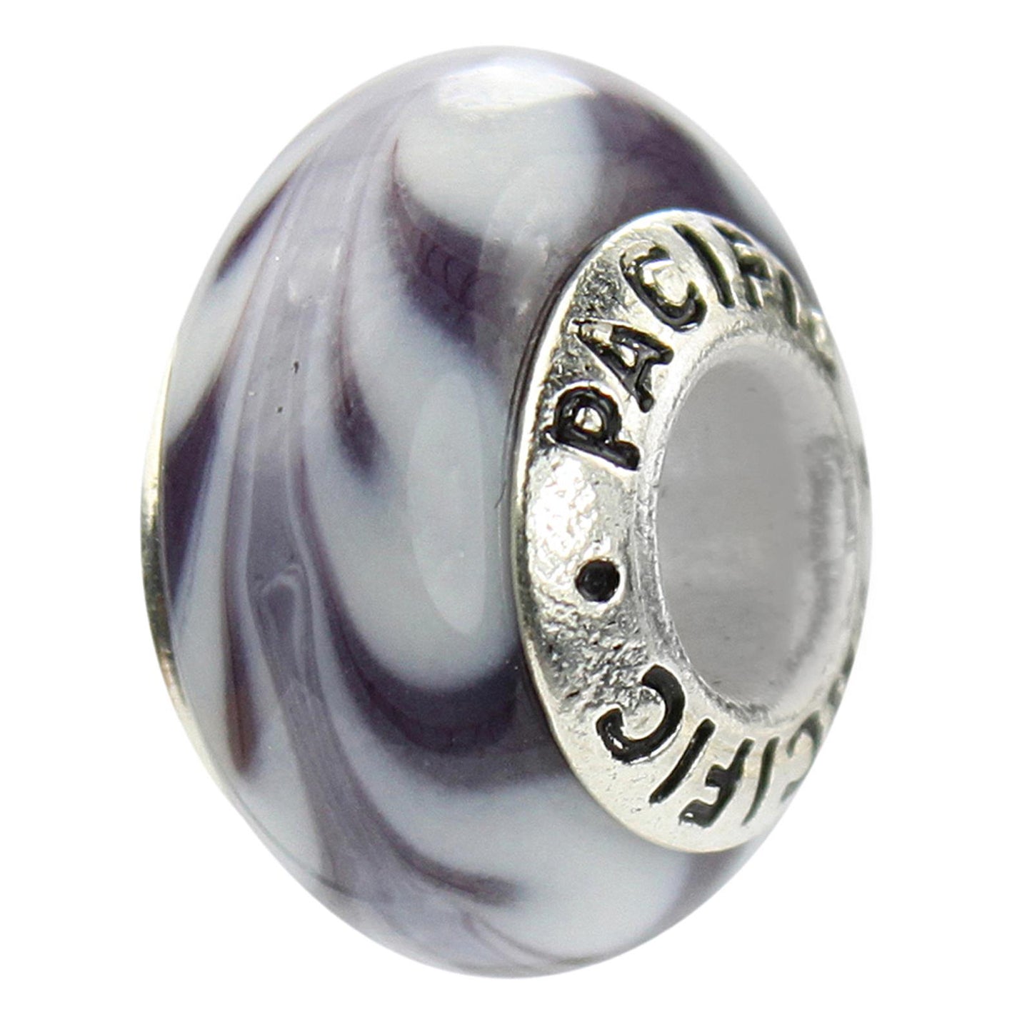925 Sterling Silver Murano Glass Bead - Plum it Up