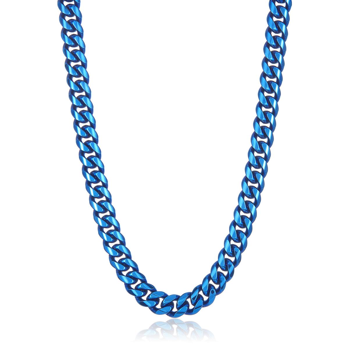 Crucible Jewelry Men's 12mm Stainless Steel Curb Necklace