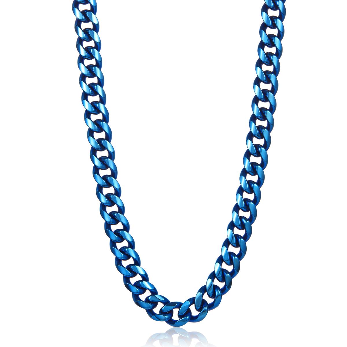 Crucible Jewelry Men's 14mm Stainless Steel Curb Necklace