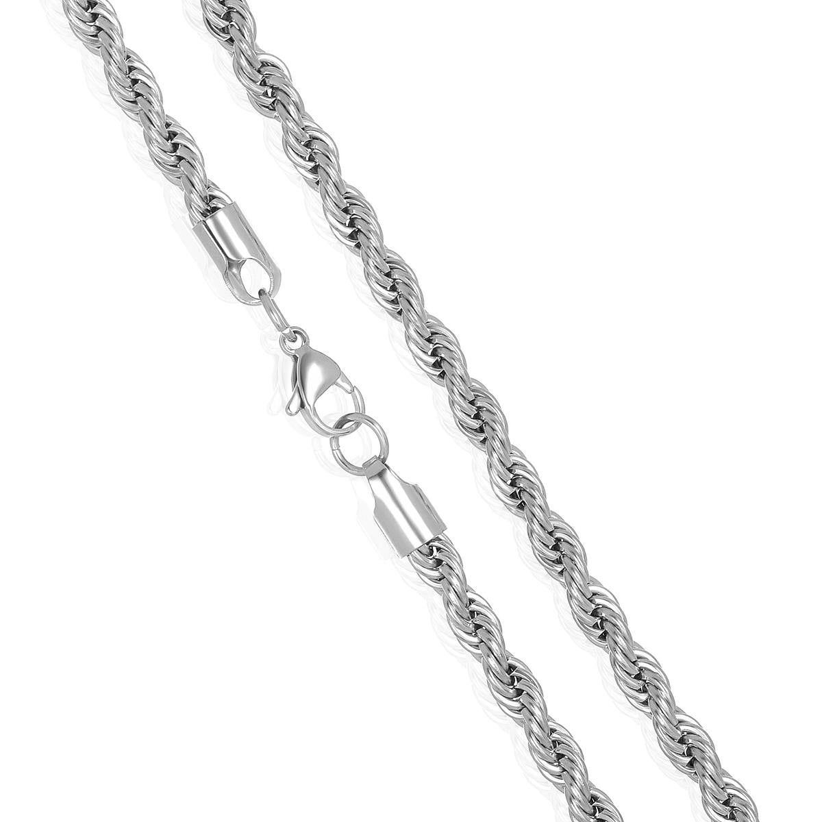 Crucible Jewelry 6mm Stainless Steel Rope Chain 26 Inches