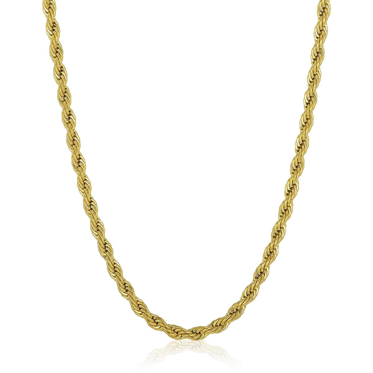 Crucible Jewelry 6mm Stainless Steel Rope Chain 26 Inches