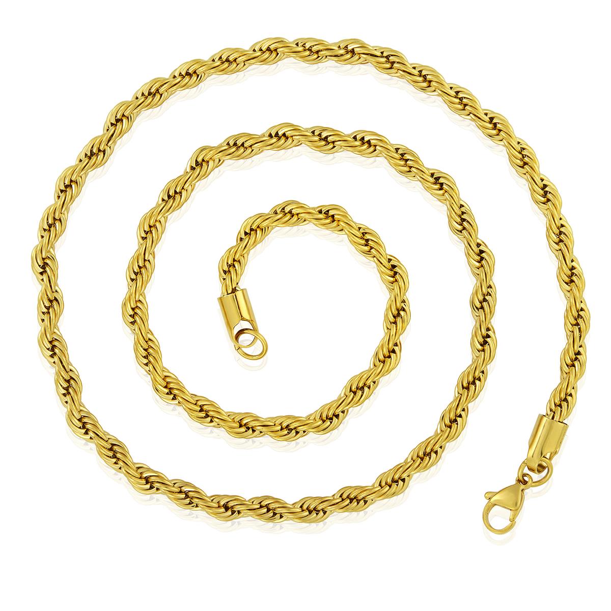 Crucible Jewelry 6mm Stainless Steel Rope Chain 26 Inches