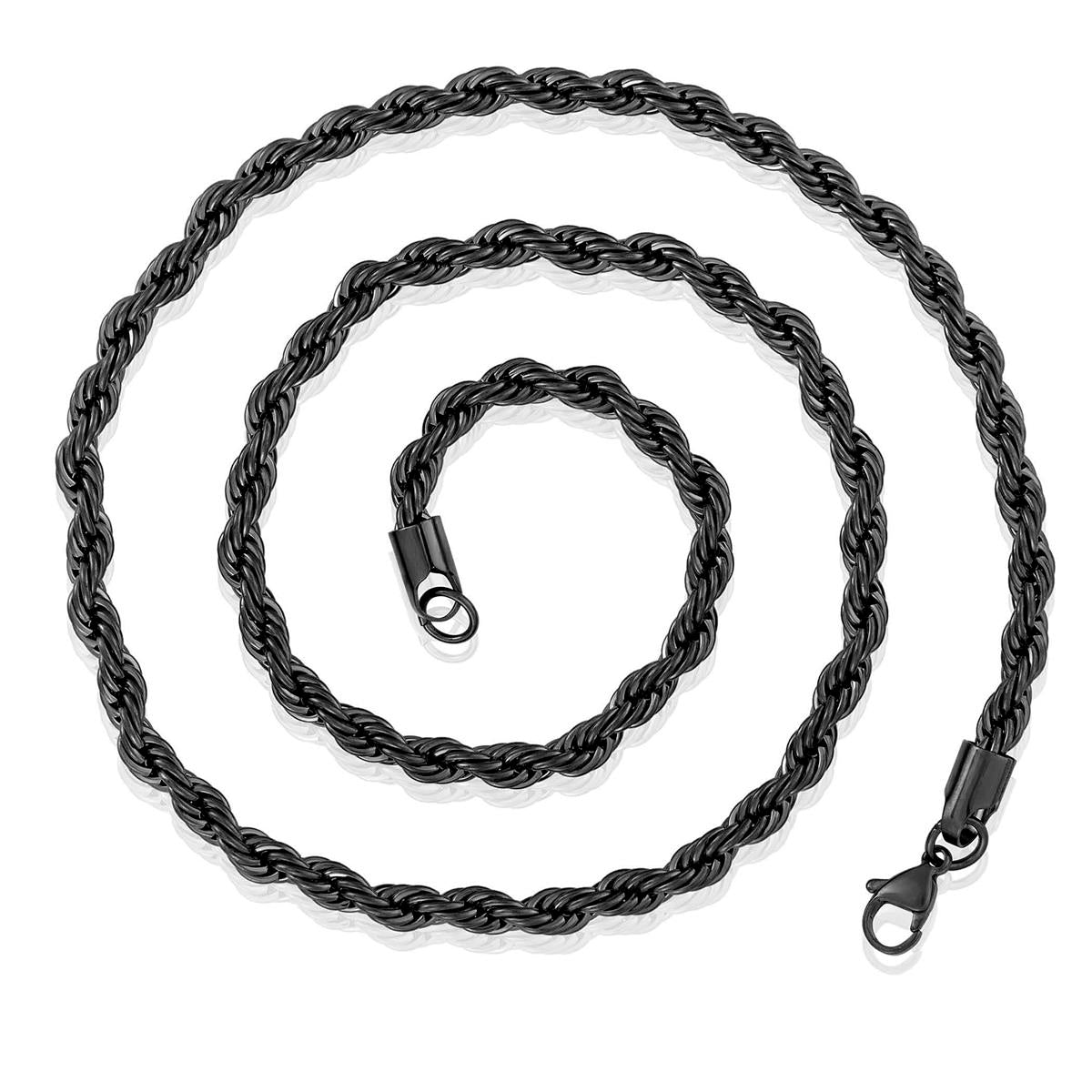 Crucible Jewelry 6mm Stainless Steel Rope Chain 26 Inches