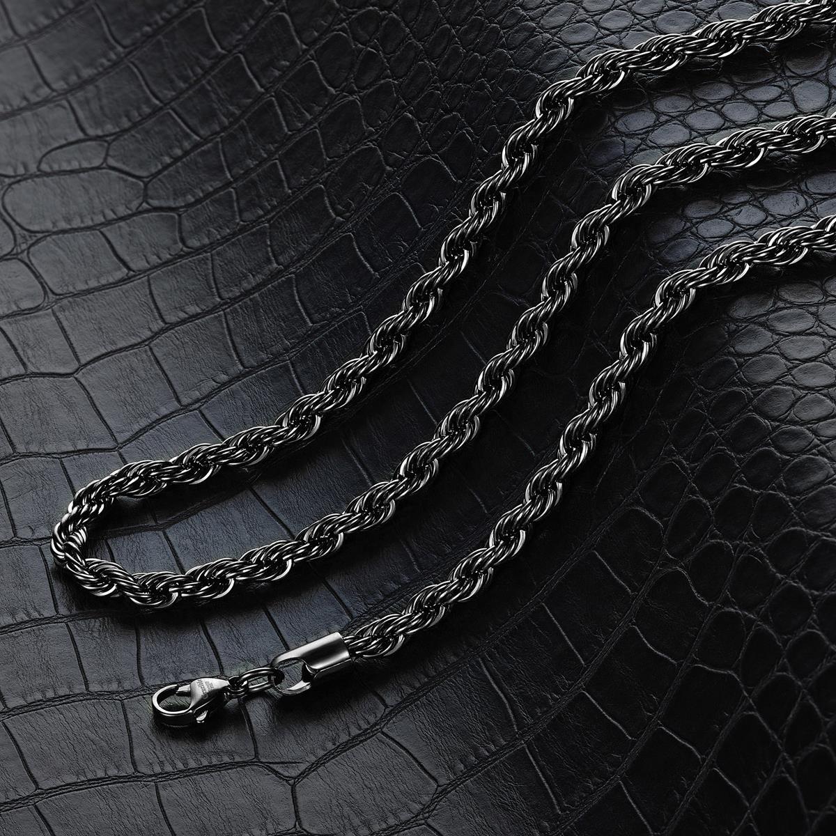 Crucible Jewelry 6mm Stainless Steel Rope Chain 26 Inches