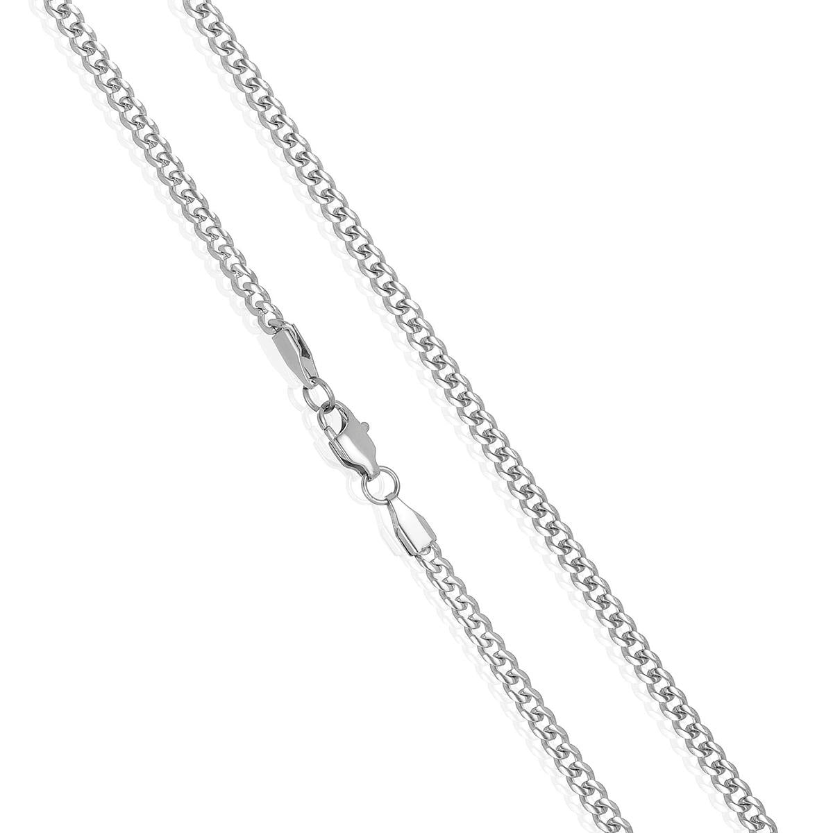 Crucible Jewelry 3.5mm Stainless Steel Rounded Curb Chain 22 Inches