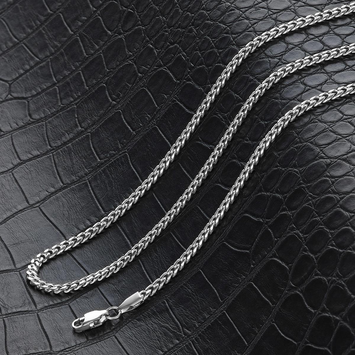 Crucible Jewelry 3.5mm Stainless Steel Rounded Curb Chain 22 Inches