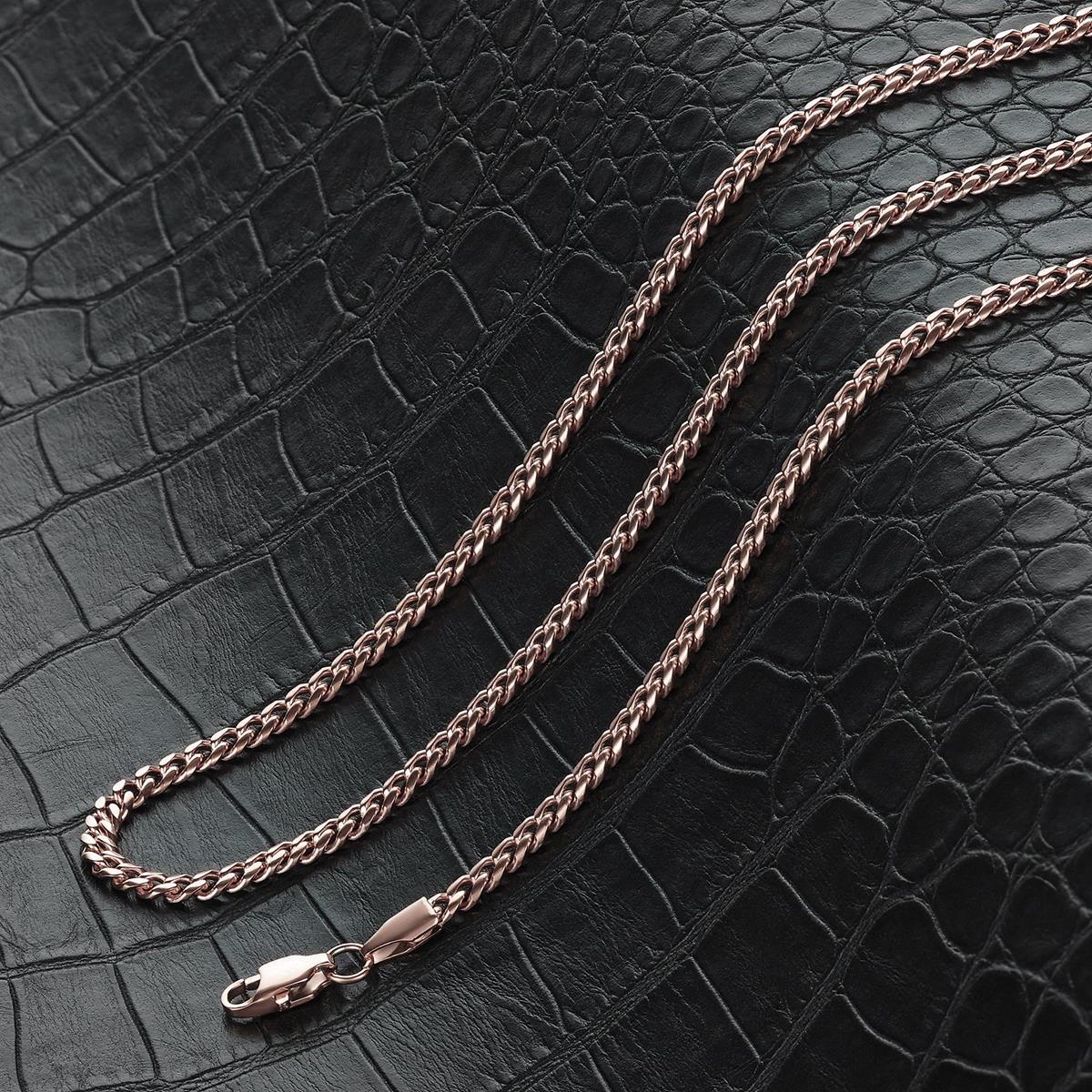 Crucible Jewelry 3.5mm Stainless Steel Rounded Curb Chain 22 Inches