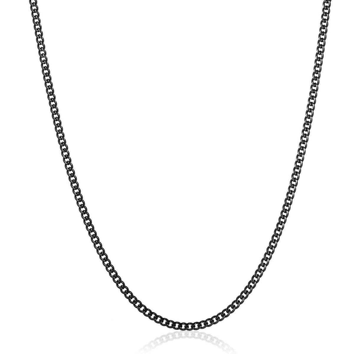 Crucible Jewelry 3.5mm Stainless Steel Rounded Curb Chain 22 Inches