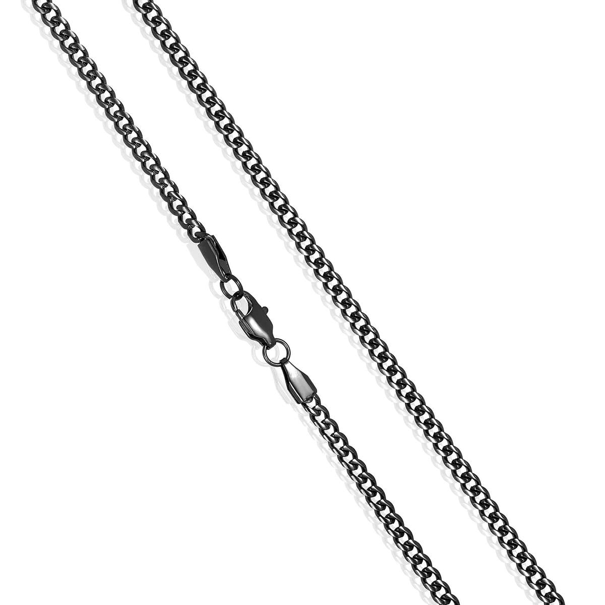 Crucible Jewelry 3.5mm Stainless Steel Rounded Curb Chain 22 Inches