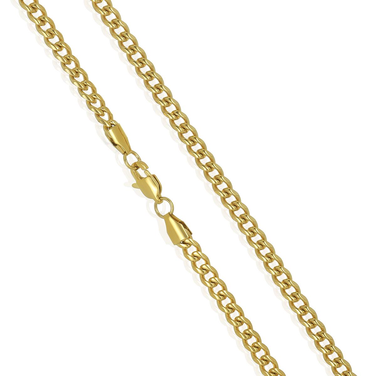 Men's 5mm Rounded Curb Chain Stainless Steel Necklace - 24"