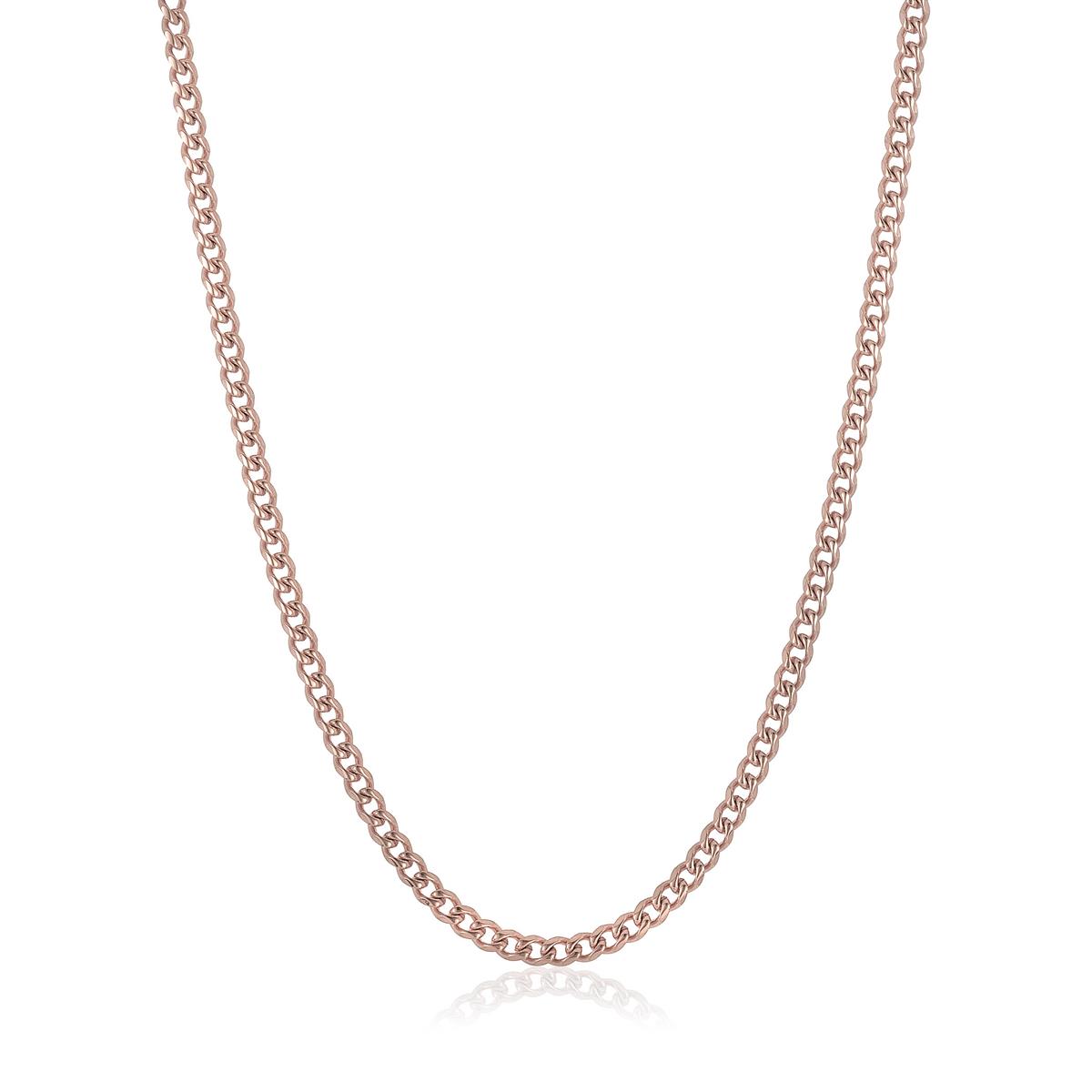 Men's 5mm Rounded Curb Chain Stainless Steel Necklace - 24"