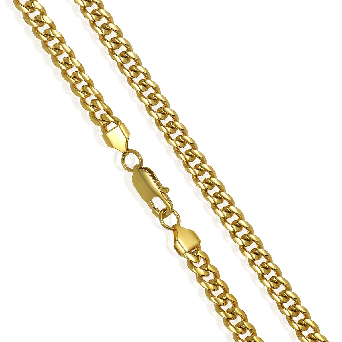 Crucible Jewelry 7mm Stainless Steel Rounded Curb Chain 26 Inches