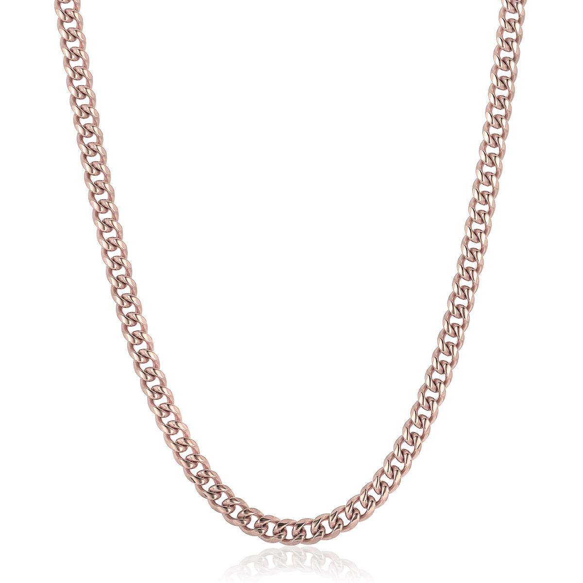 Crucible Jewelry 7mm Stainless Steel Rounded Curb Chain 26 Inches