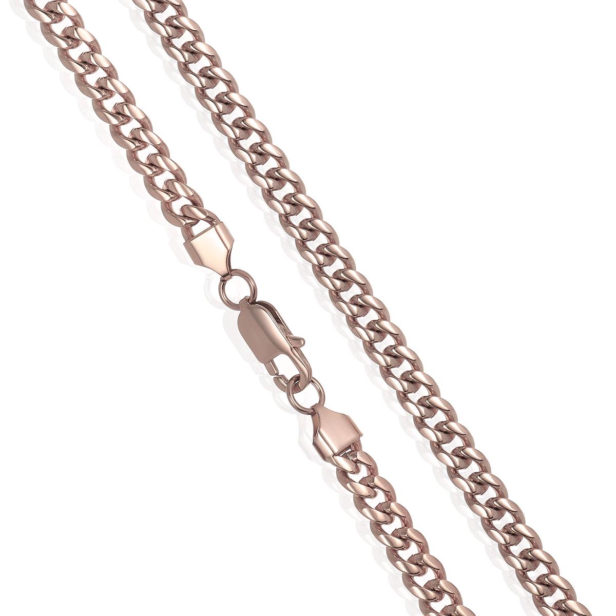 Crucible Jewelry 7mm Stainless Steel Rounded Curb Chain 26 Inches