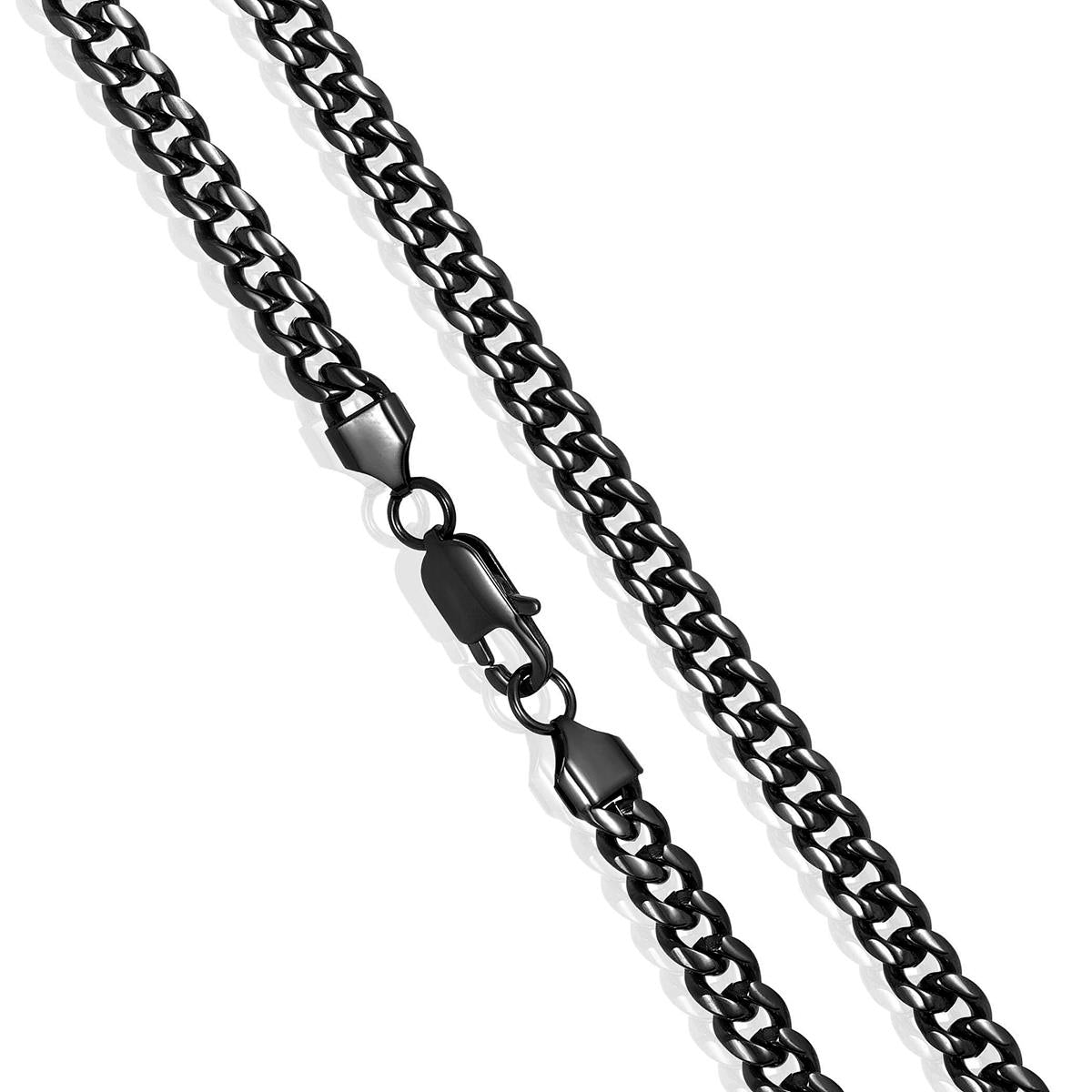 Crucible Jewelry 7mm Stainless Steel Rounded Curb Chain 26 Inches