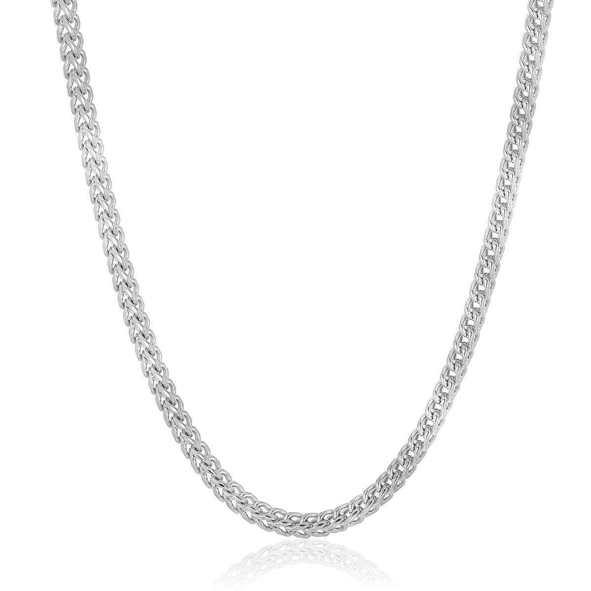 Crucible Jewelry 5mm Stainless Steel Rounded Franco Chain 24 Inches