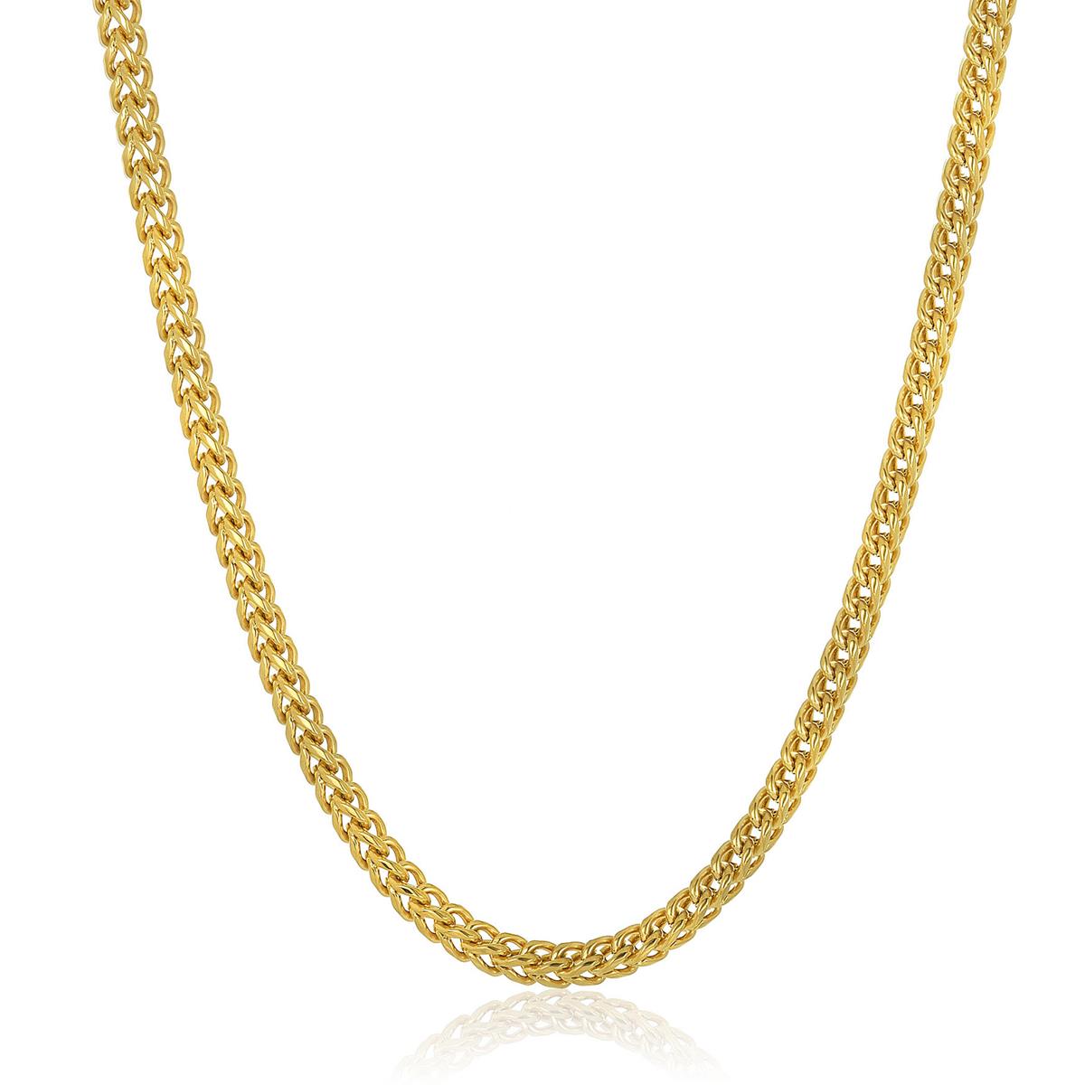 Crucible Jewelry 5mm Stainless Steel Rounded Franco Chain 24 Inches