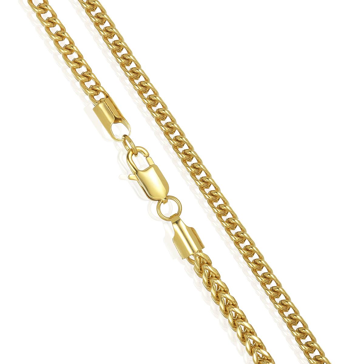 Crucible Jewelry 5mm Stainless Steel Rounded Franco Chain 24 Inches