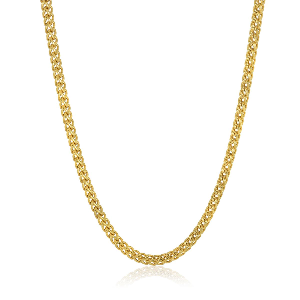 Men's 5mm Rounded Franco Chain Stainless Steel Necklace - 24"