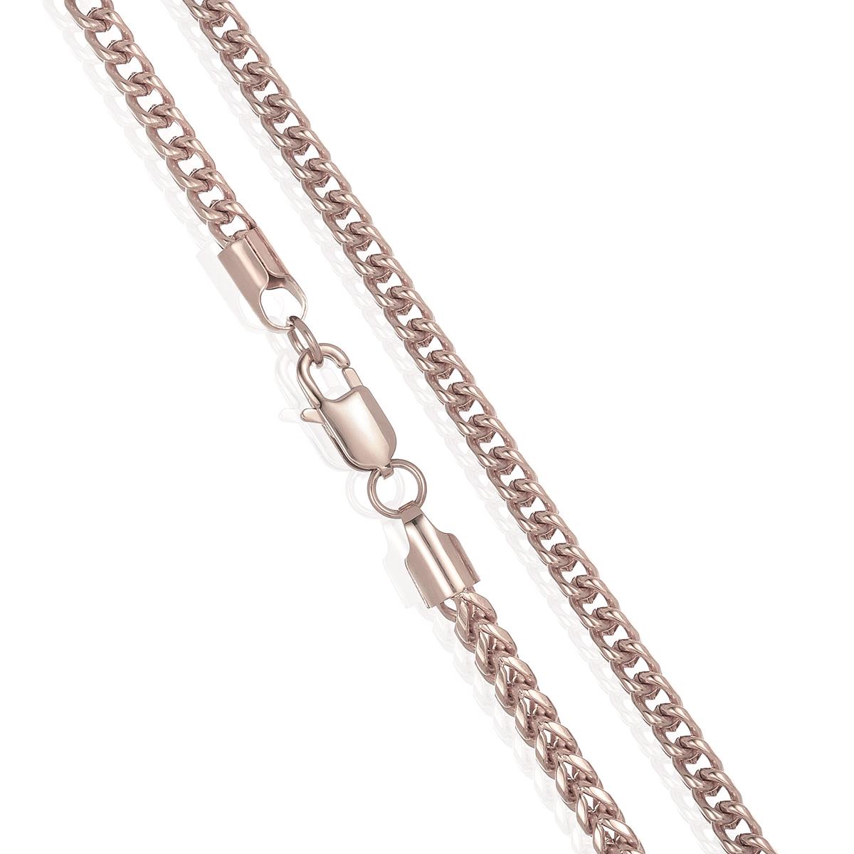 Crucible Jewelry 5mm Stainless Steel Rounded Franco Chain 24 Inches