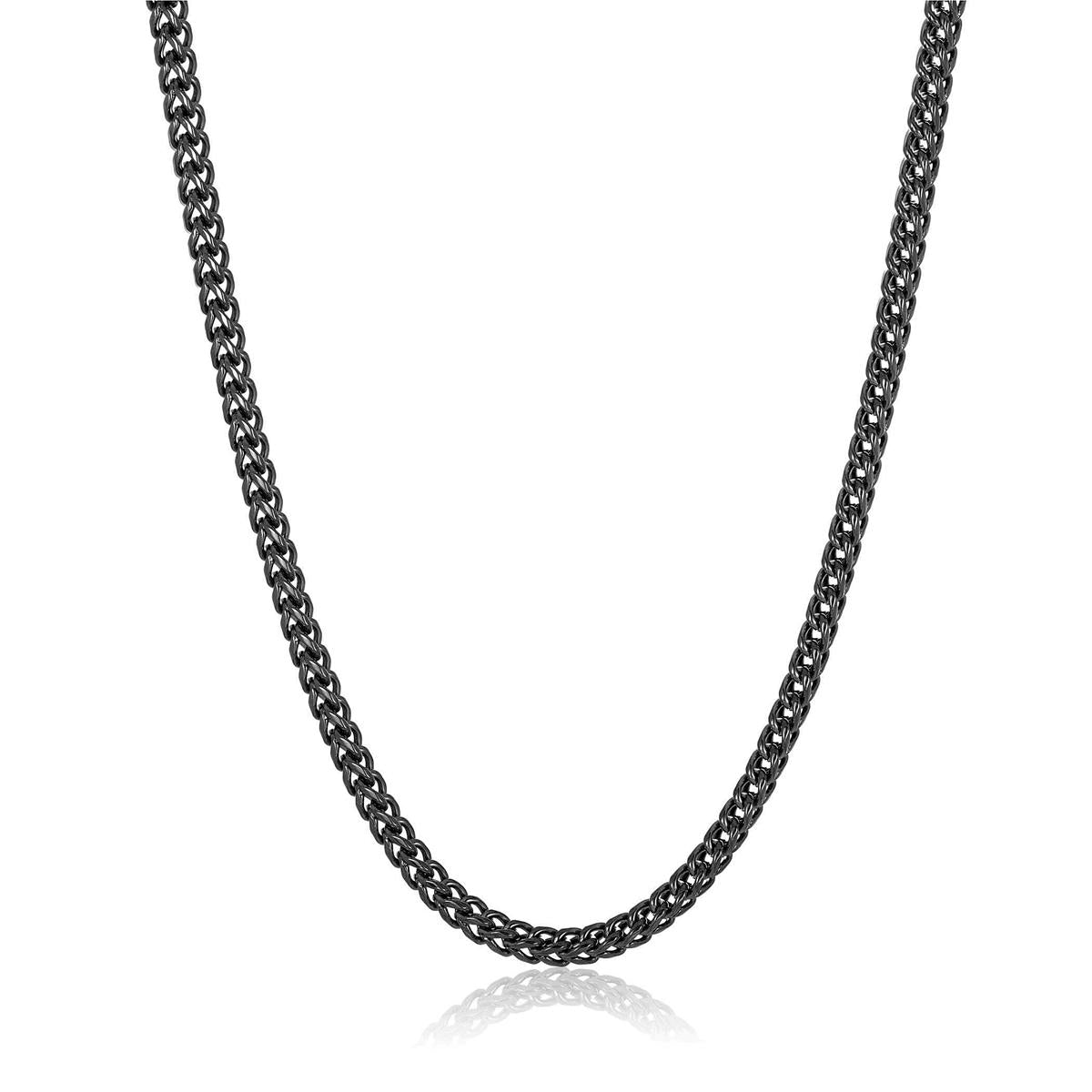 Men's 5mm Rounded Franco Chain Stainless Steel Necklace - 24"