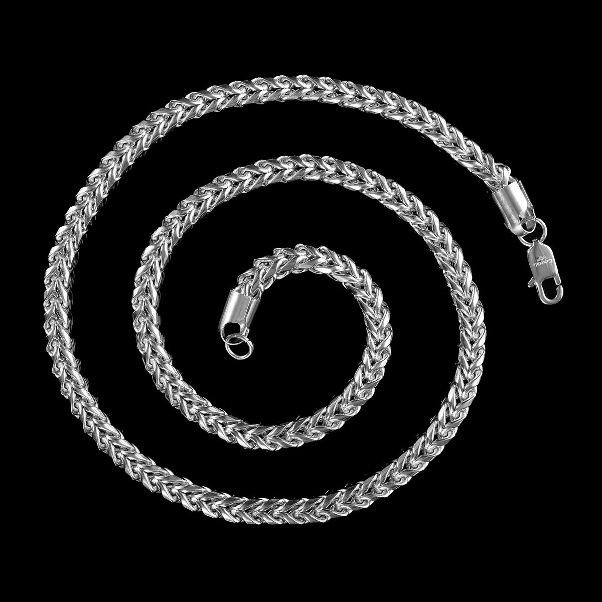 Men's 7mm Rounded Franco Chain Stainless Steel Necklace - 26"