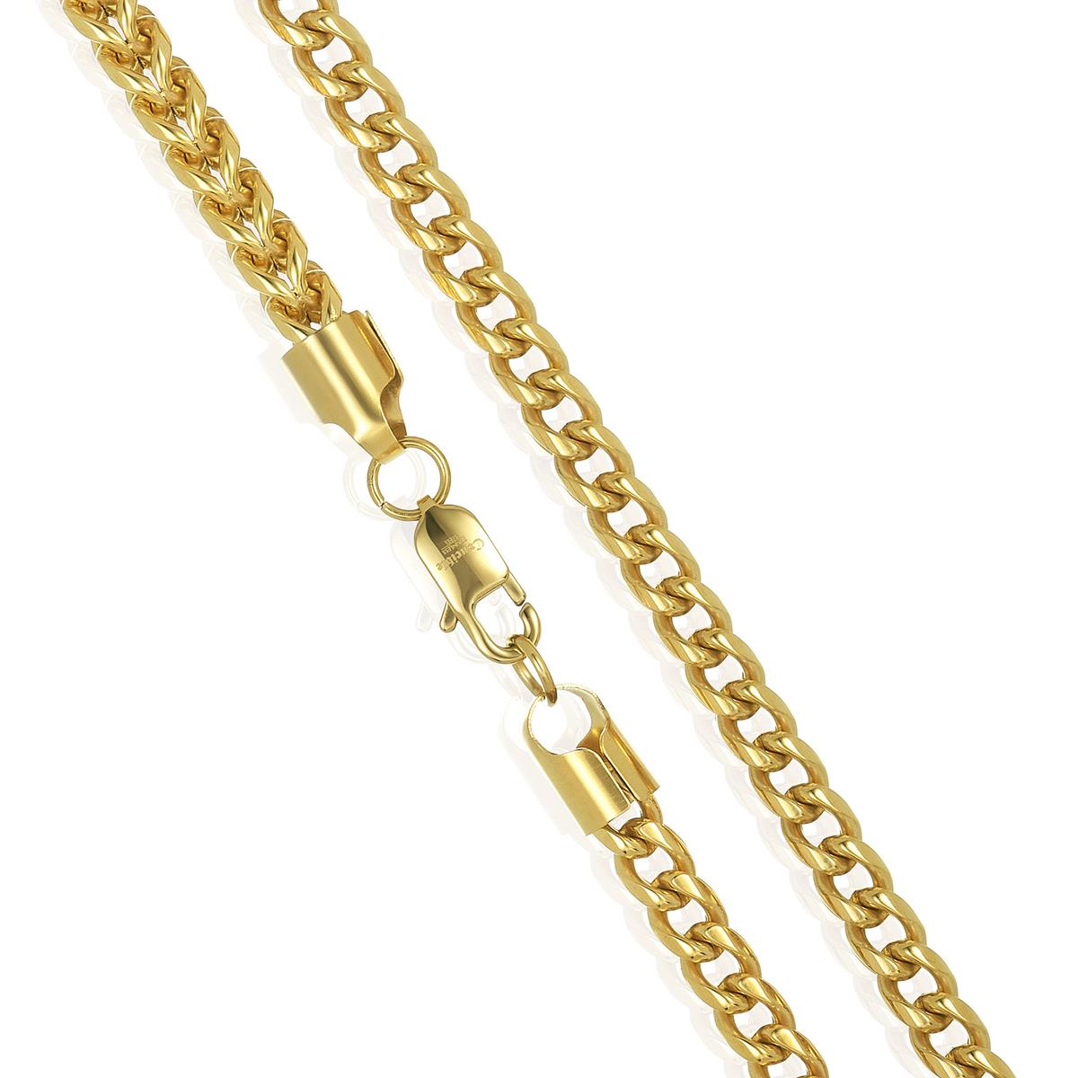 Crucible Jewelry 7mm Stainless Steel Rounded Franco Chain 26 Inches