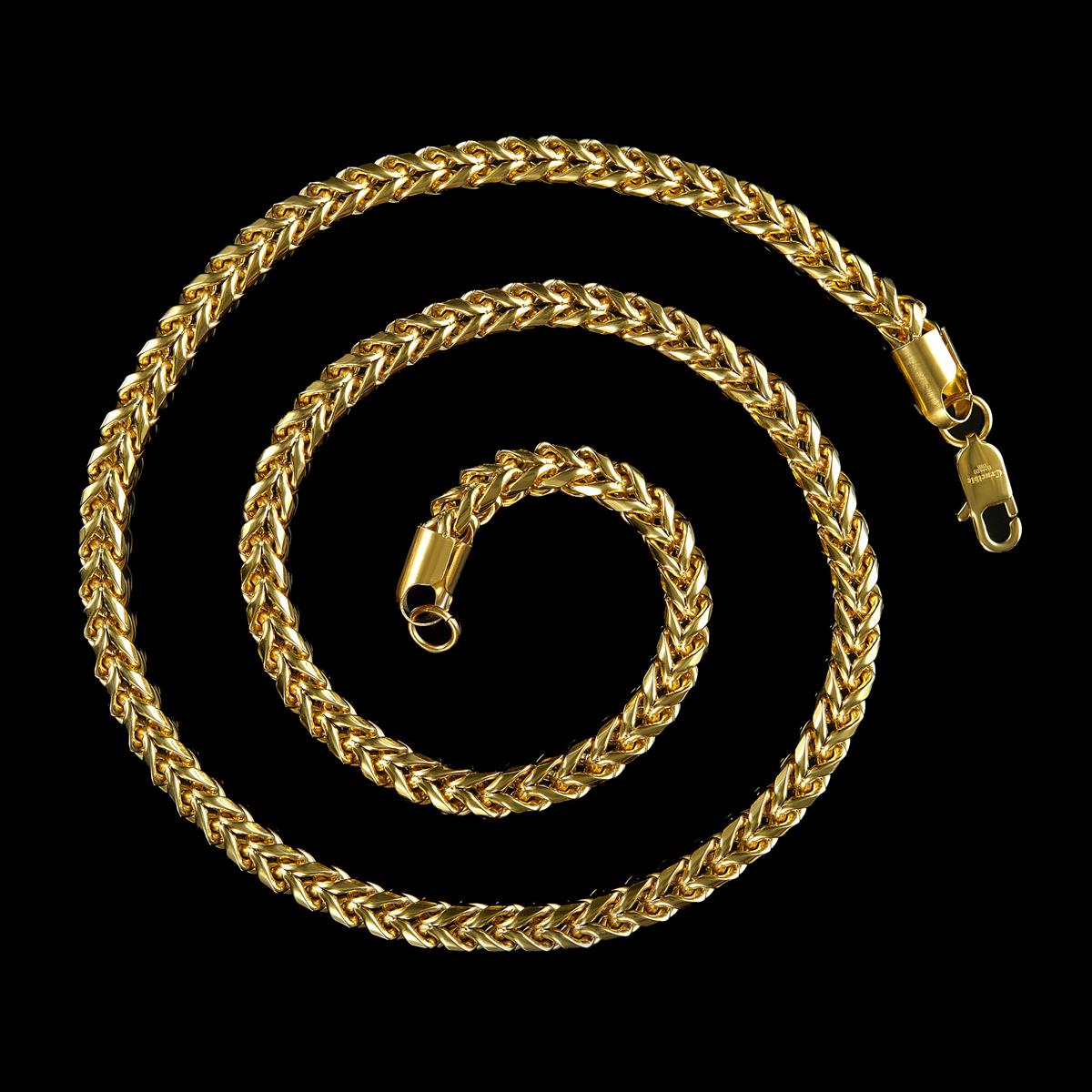Men's 7mm Rounded Franco Chain Stainless Steel Necklace - 26"