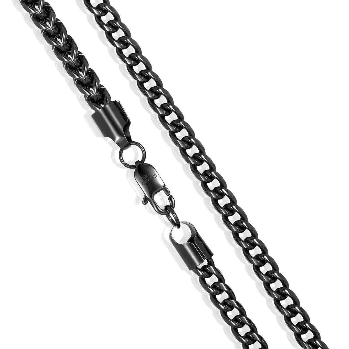 Crucible Jewelry 7mm Stainless Steel Rounded Franco Chain 26 Inches
