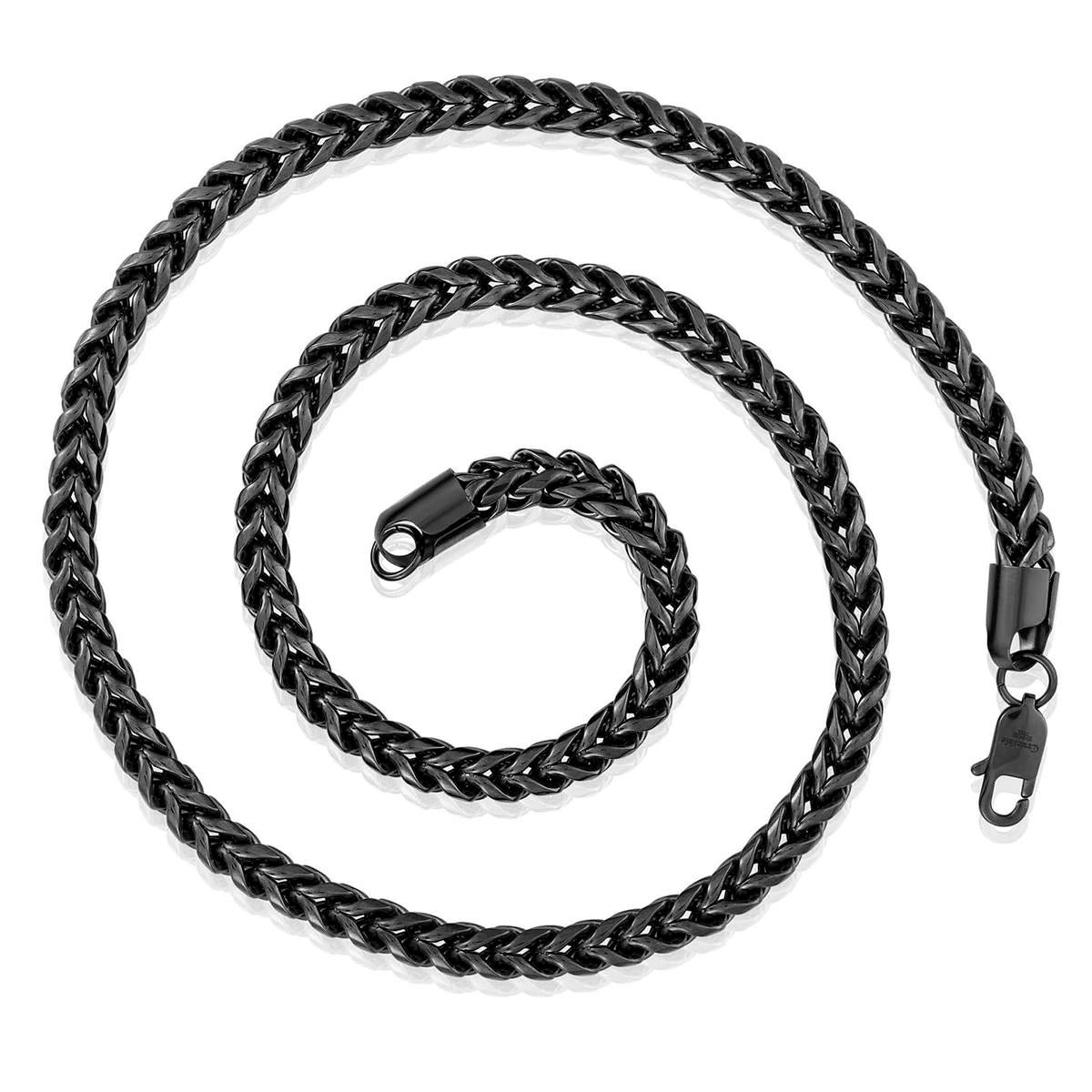Crucible Jewelry 7mm Stainless Steel Rounded Franco Chain 26 Inches