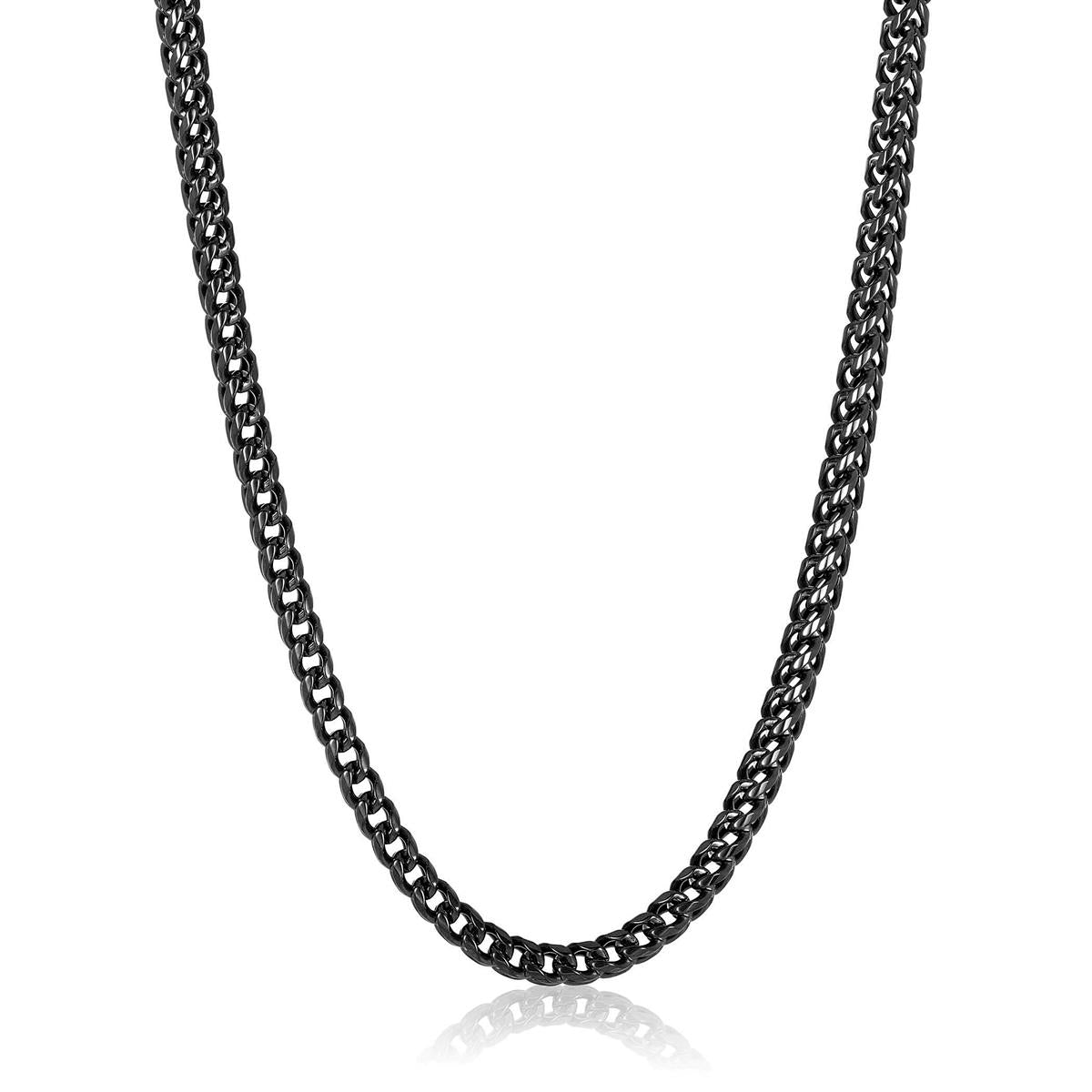 Men's 7mm Rounded Franco Chain Stainless Steel Necklace - 26"