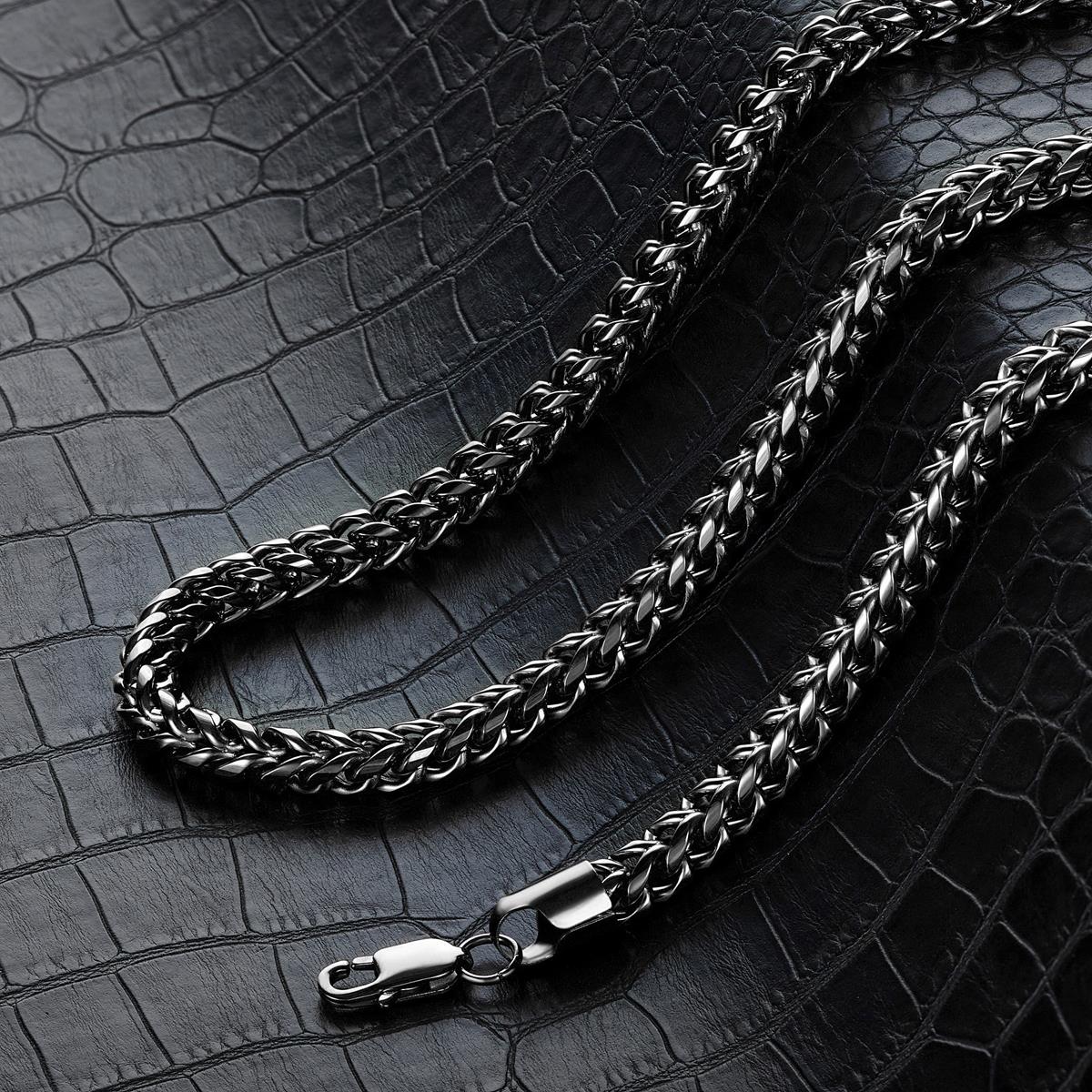 Crucible Jewelry 7mm Stainless Steel Rounded Franco Chain 26 Inches