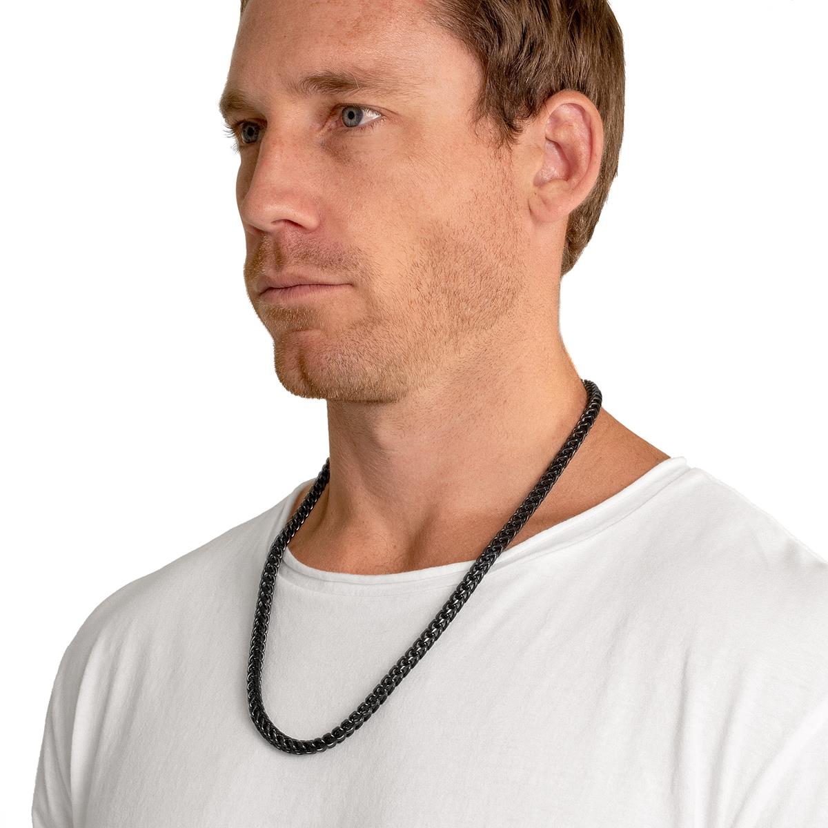 Men's 7mm Rounded Franco Chain Stainless Steel Necklace - 26"