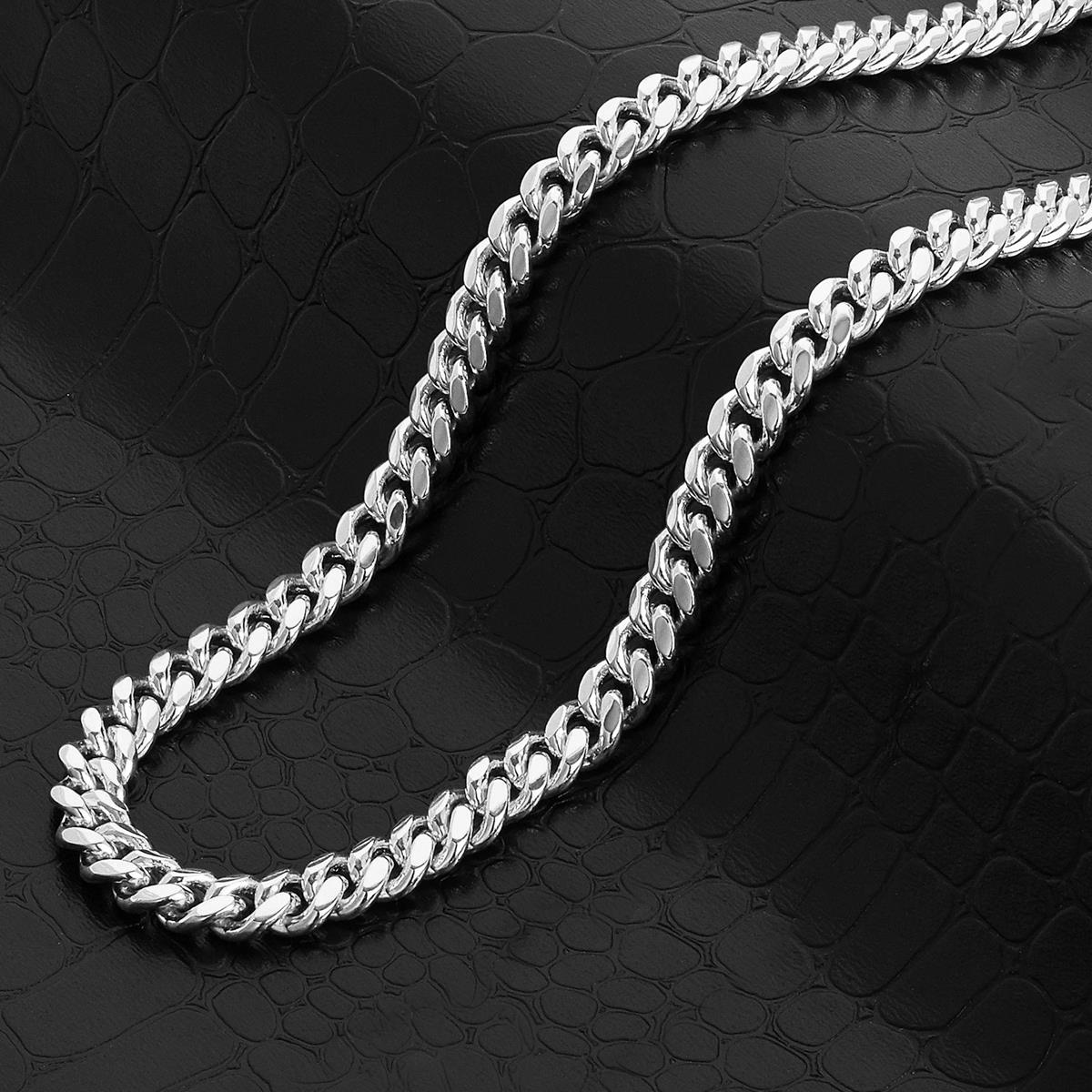 Crucible Jewelry Polished Stainless Steel 9mm Curb Chain - 20" to 24" - 3 Colors