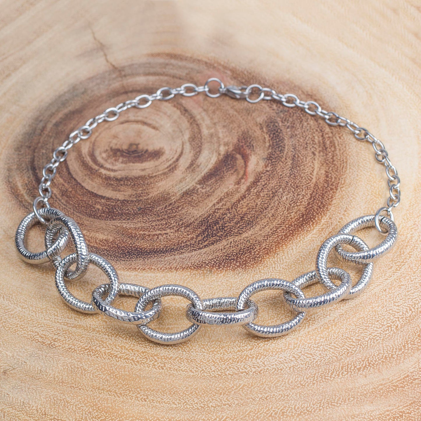 ELYA Polished Large Link Chain Stainless Steel Necklace (24mm) - 18"