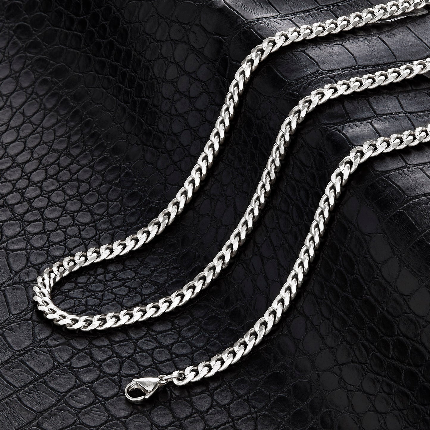Men's Franco Bracelet and Curb Necklace Chain Set